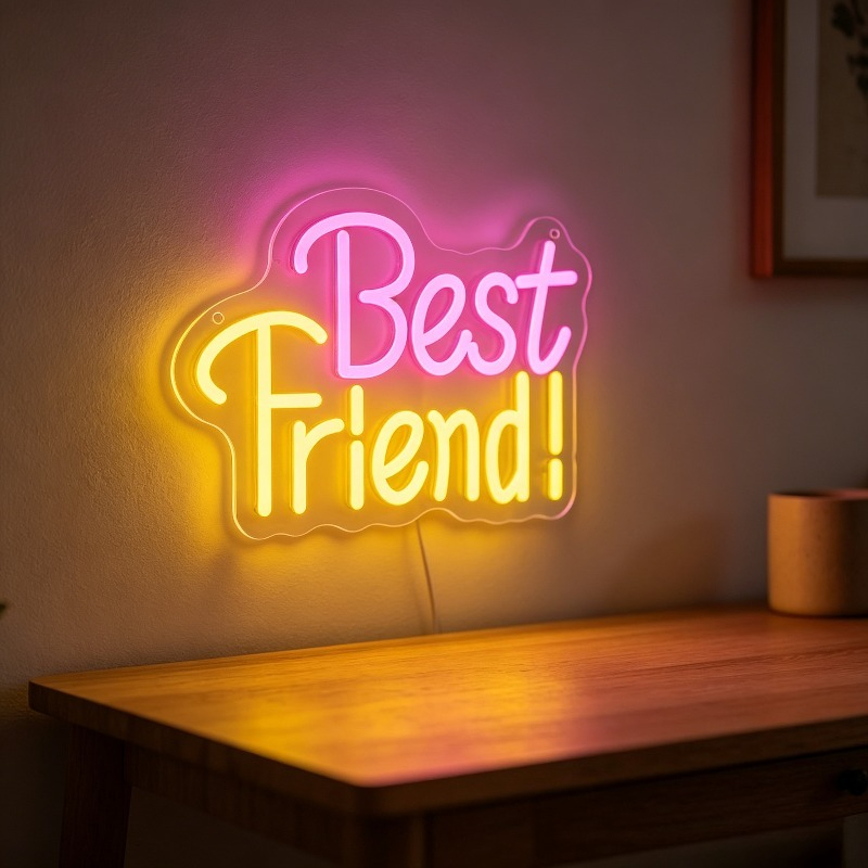 Lighting Home Decor Ideas - Best Friend Neon Light Sign Dimmable