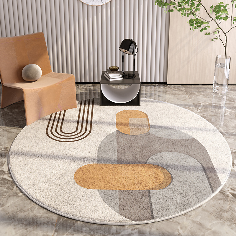 Garage Lighting Decor - Round Light Luxury Lounge Rug Minimalist