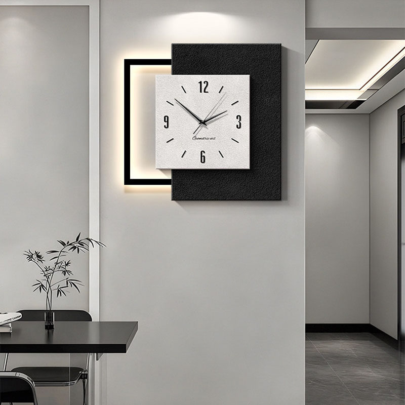 Lighting Home Decor Items - Elegant Night Light Wall Clock Fashion