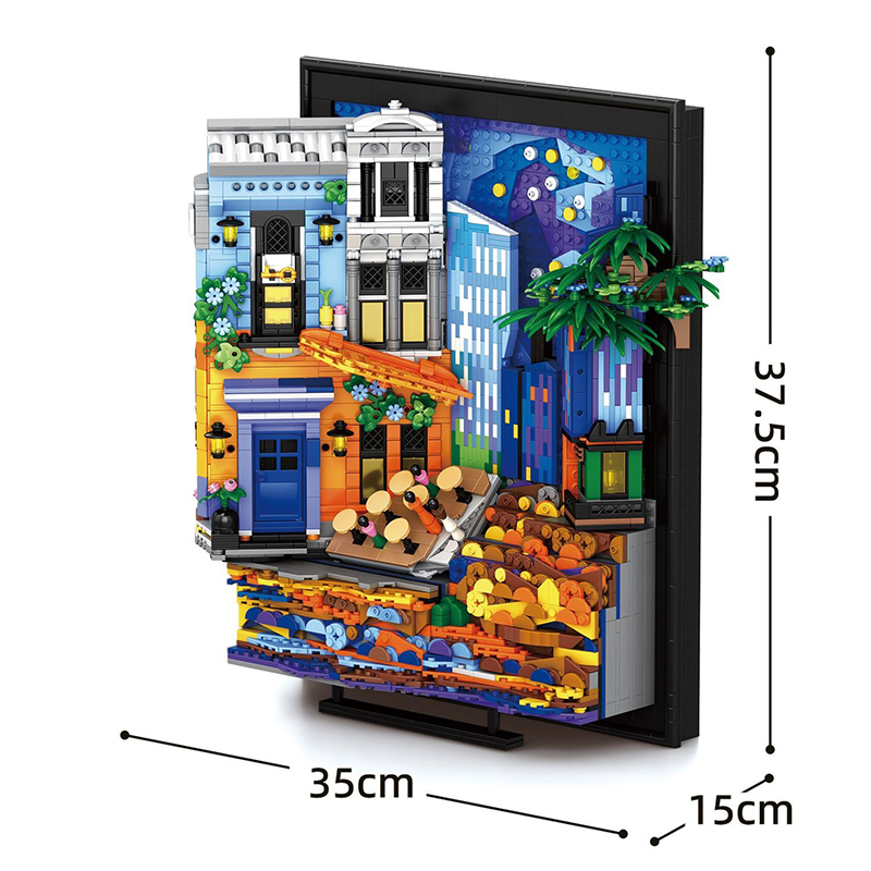 Lighting Home Decor Ideas - Night Sky Cafe Picture Frame Building
