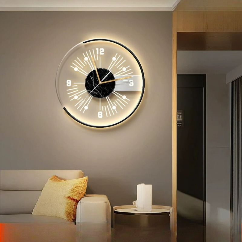 Lighting Home Decor Items - White Unique Fashion Wall Clocks Night