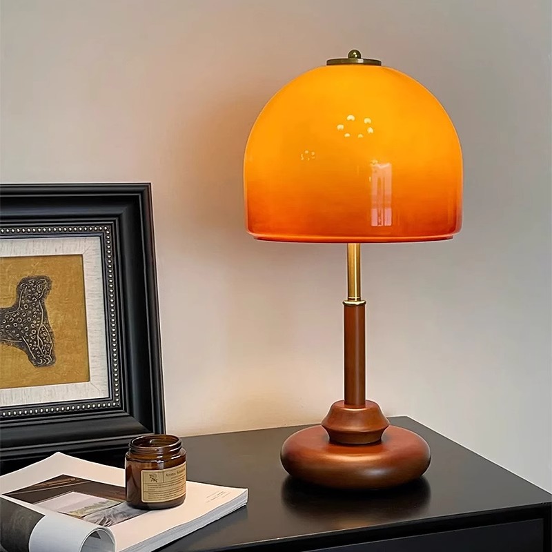 Lighting Home Decor Ideas - Vintage Luxury Walnut-colored Glass Decorative Desk