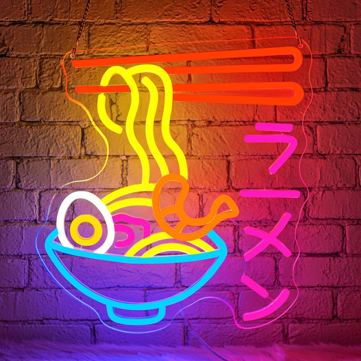 Kitchen Decor Lighting - Ramen Neon Sign Japanese Noodle Bowl