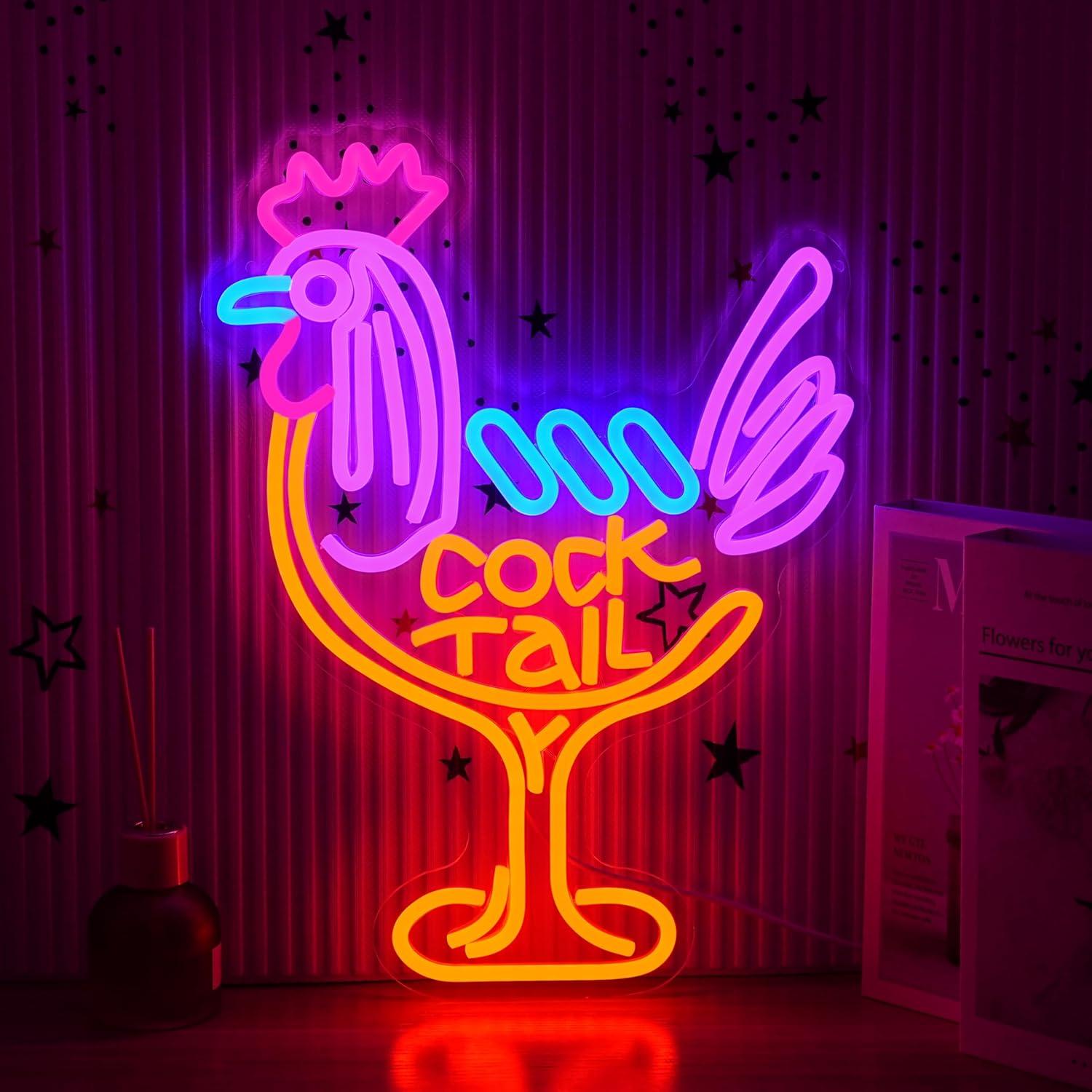 Kitchen Decor Lighting - Cocktail Neon Sign USB Dimmable LED