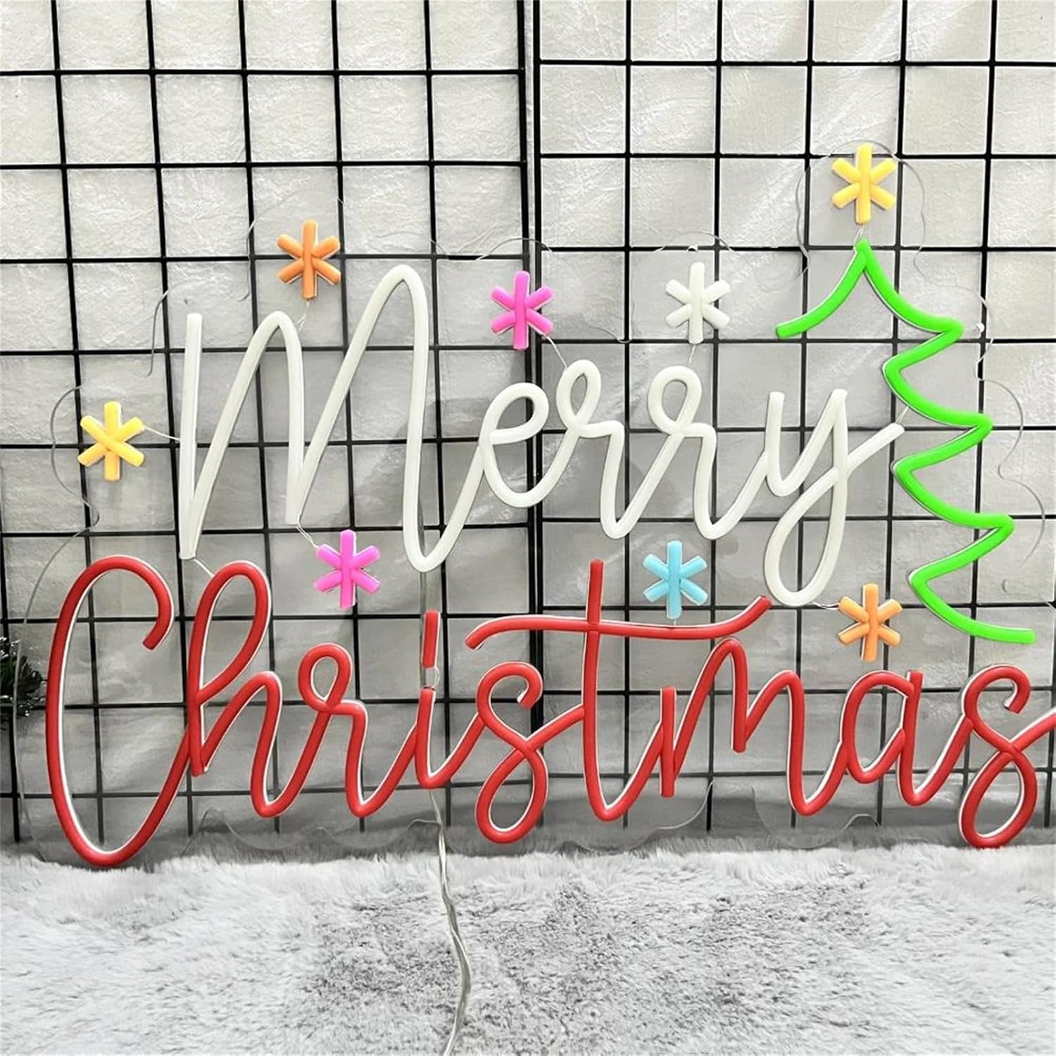 Merry Christmas Neon Sign with - Lighting Home Decor Ideas 评论和价格