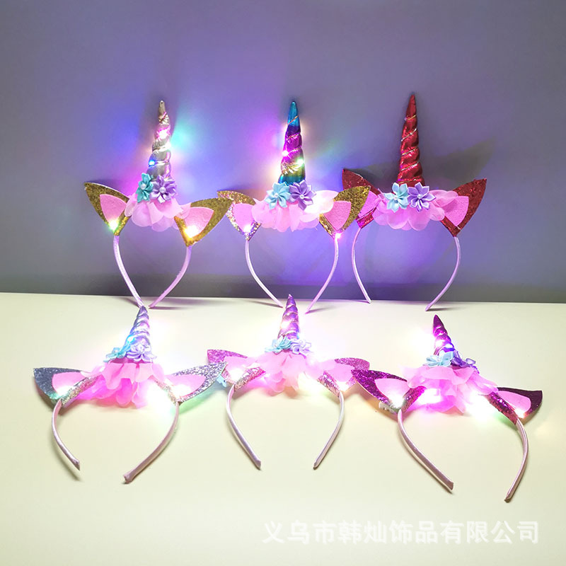 New Halloween Cute Unicorn Hea - Unique Lighting Decor 评论和价格