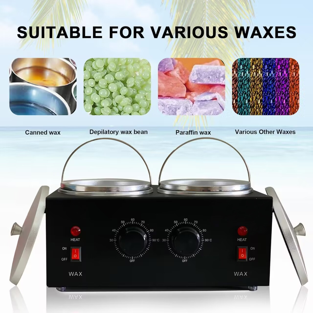 Dual Wax Pots Professional Ele - Wax Melter Electric 评论和价格