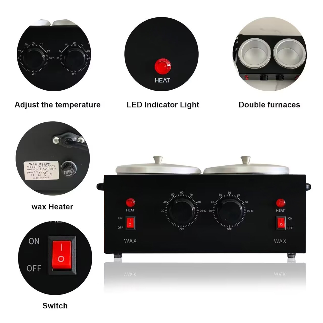 Dual Wax Pots Professional Ele - Wax Melter Electric 评论和价格