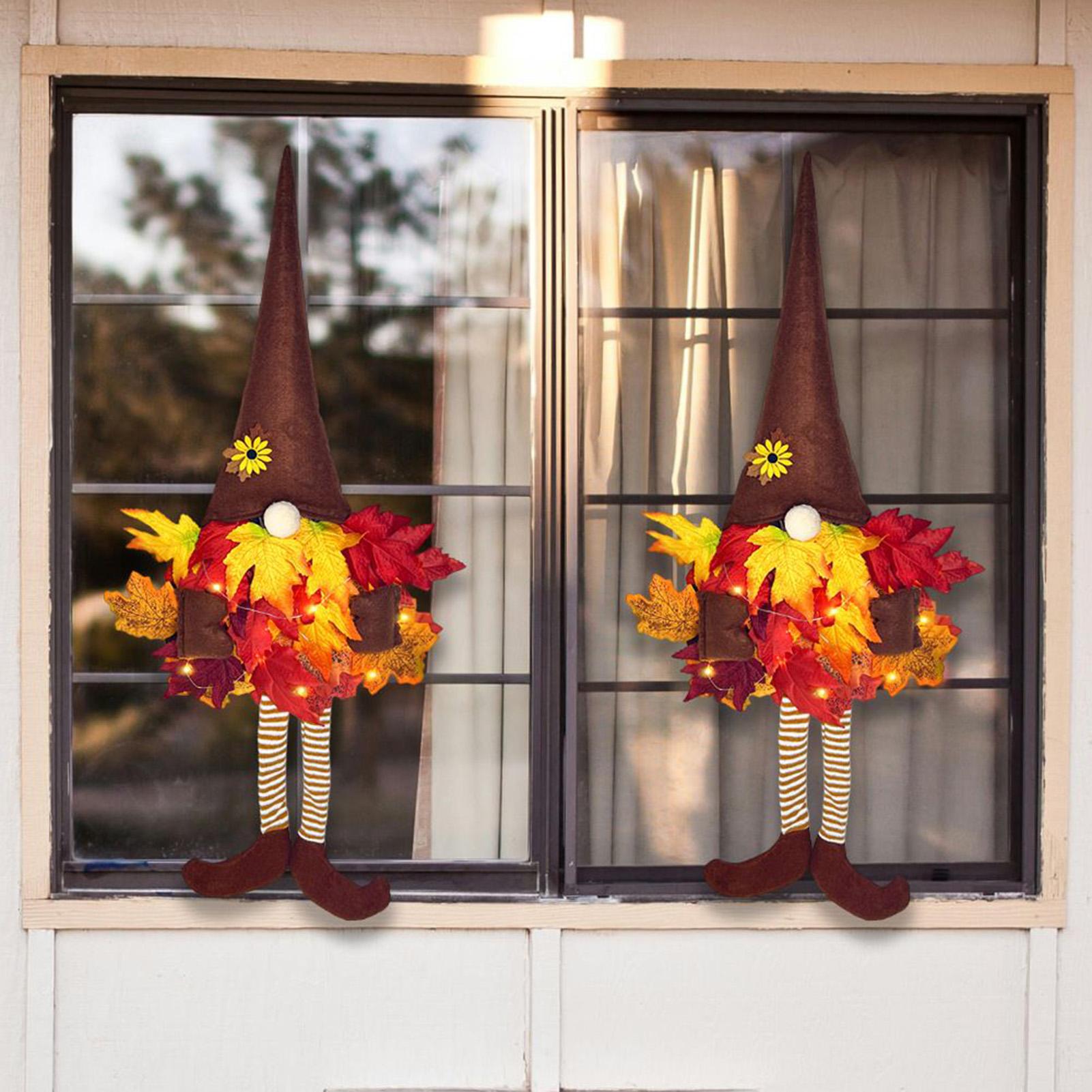 Gnome Autumn Wreath Light Up A - Kitchen Decor Lighting 评论和价格