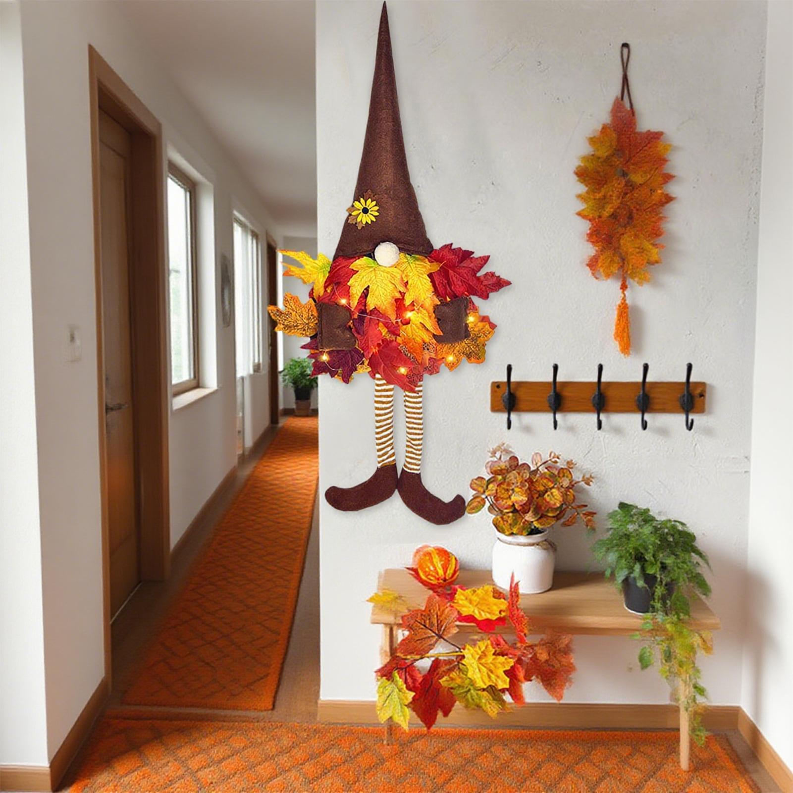 Gnome Autumn Wreath Light Up A - Kitchen Decor Lighting 评论和价格