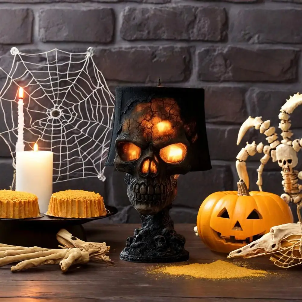 Halloween Lava Stone Skull Lam - Unique Lighting Decor 评论和价格