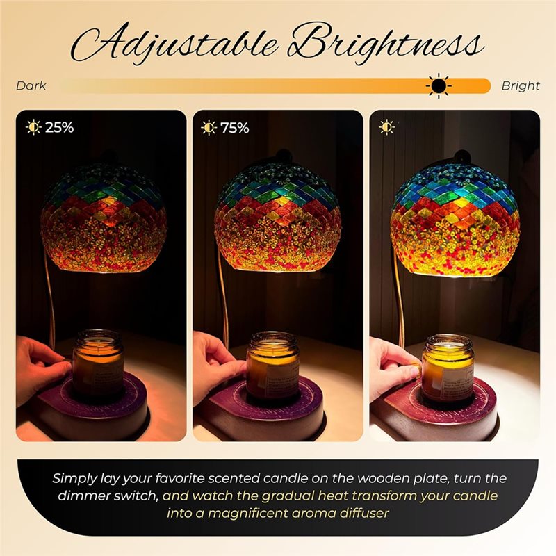 A93Z Stained Glass Electric Ca - Wax Melter Electric 评论和价格