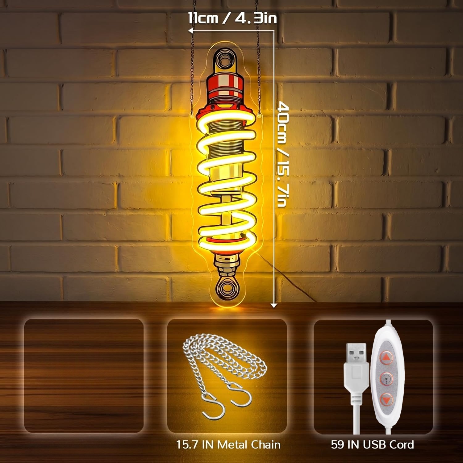 Shock Absorber LED Neon Light  - Garage Lighting Decor 评论和价格