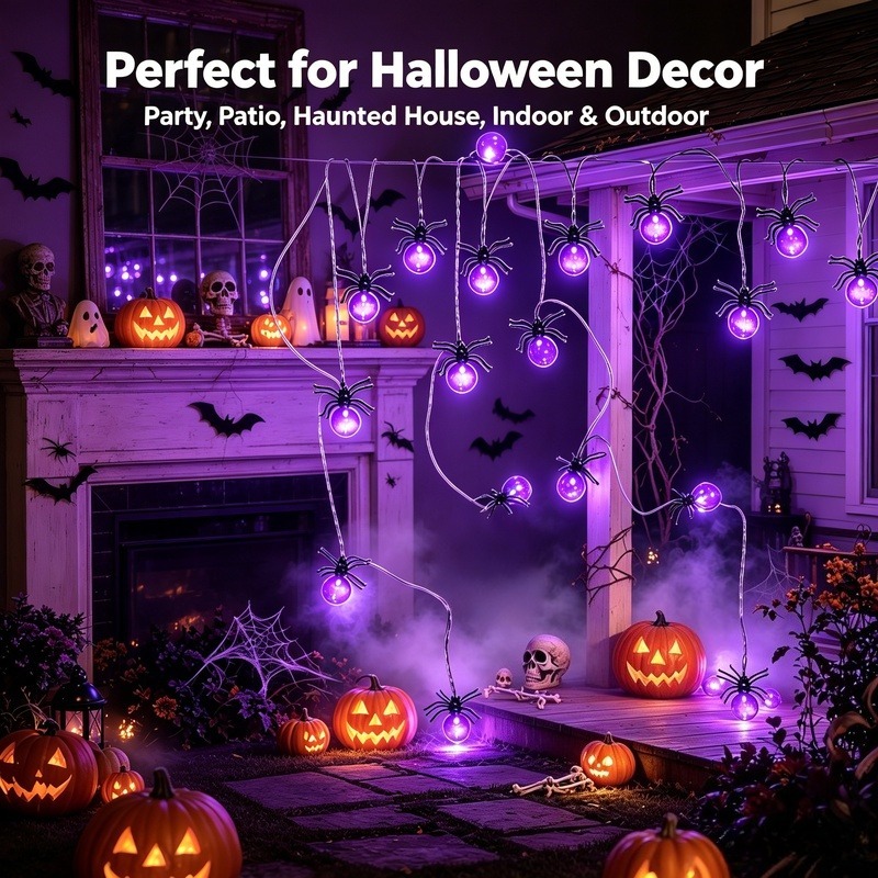 Battery Powered Spider LED Str - Lighting Decoration Outdoor 评论和价格