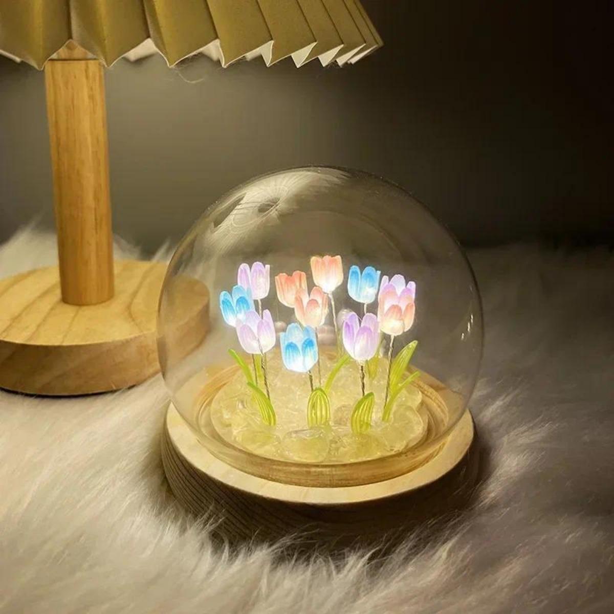 1 PC Handmade Tulip Night Ligh - Lighting Home Decor Ideas 评论和价格