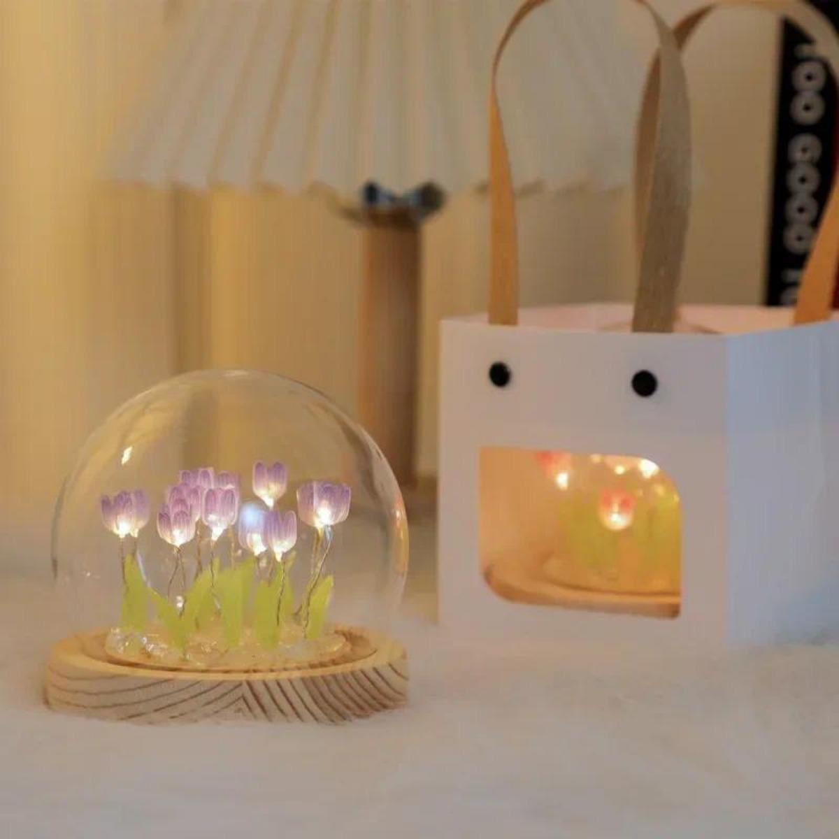 1 PC Handmade Tulip Night Ligh - Lighting Home Decor Ideas 评论和价格