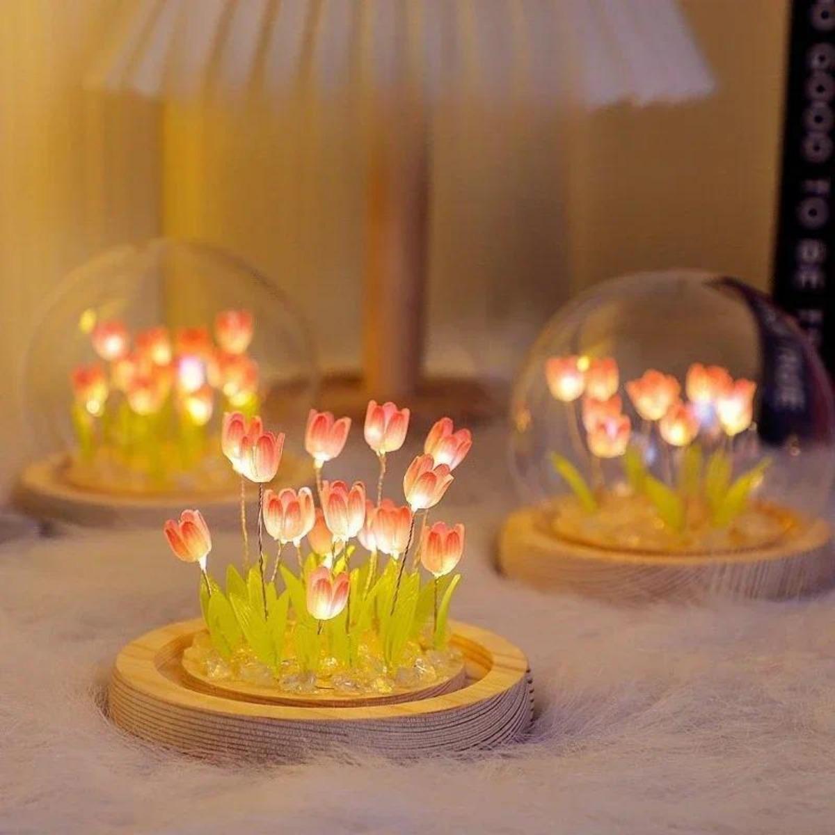 1 PC Handmade Tulip Night Ligh - Lighting Home Decor Ideas 评论和价格