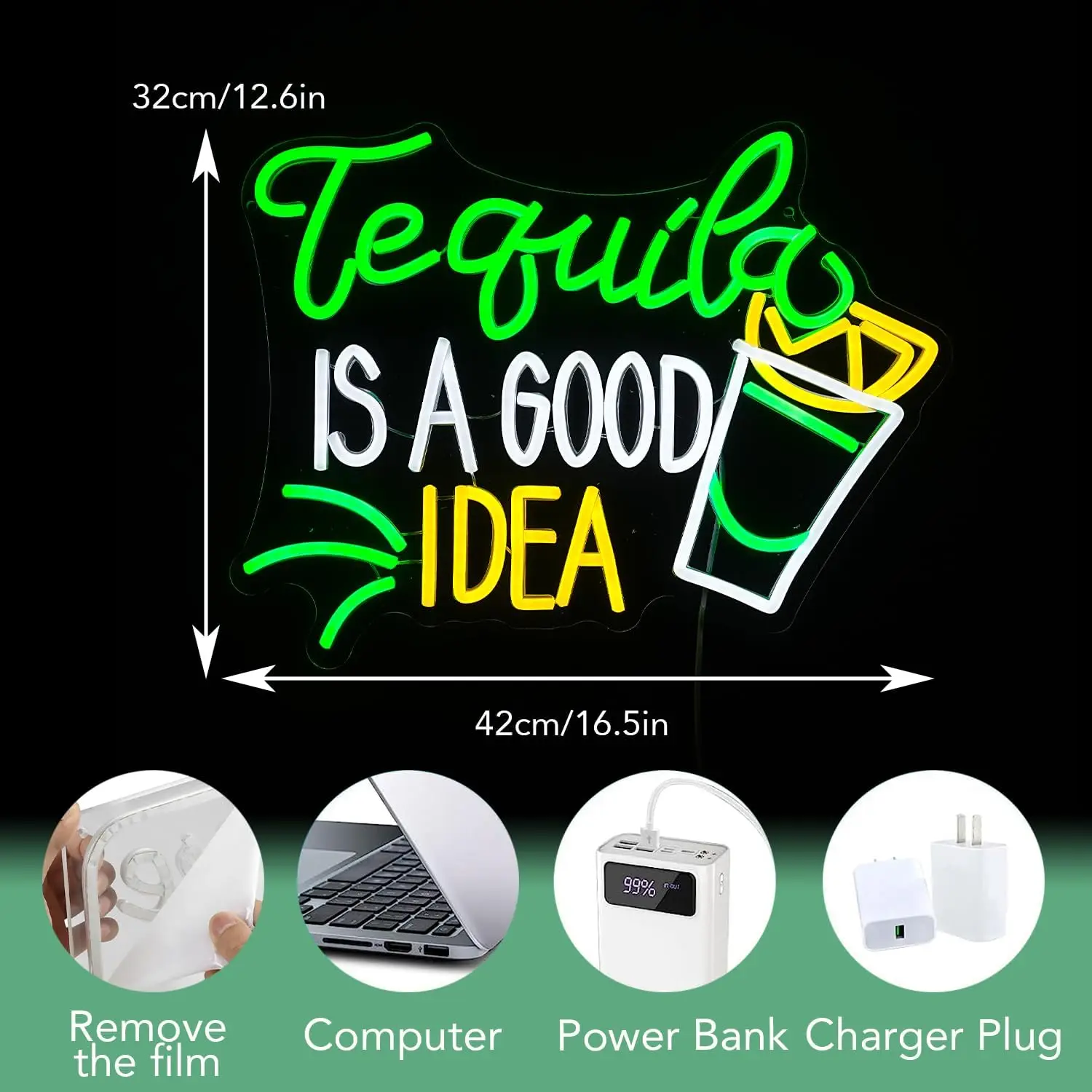 Tequila Is A Good Idea Neon Si - Lighting Home Decor Ideas 评论和价格