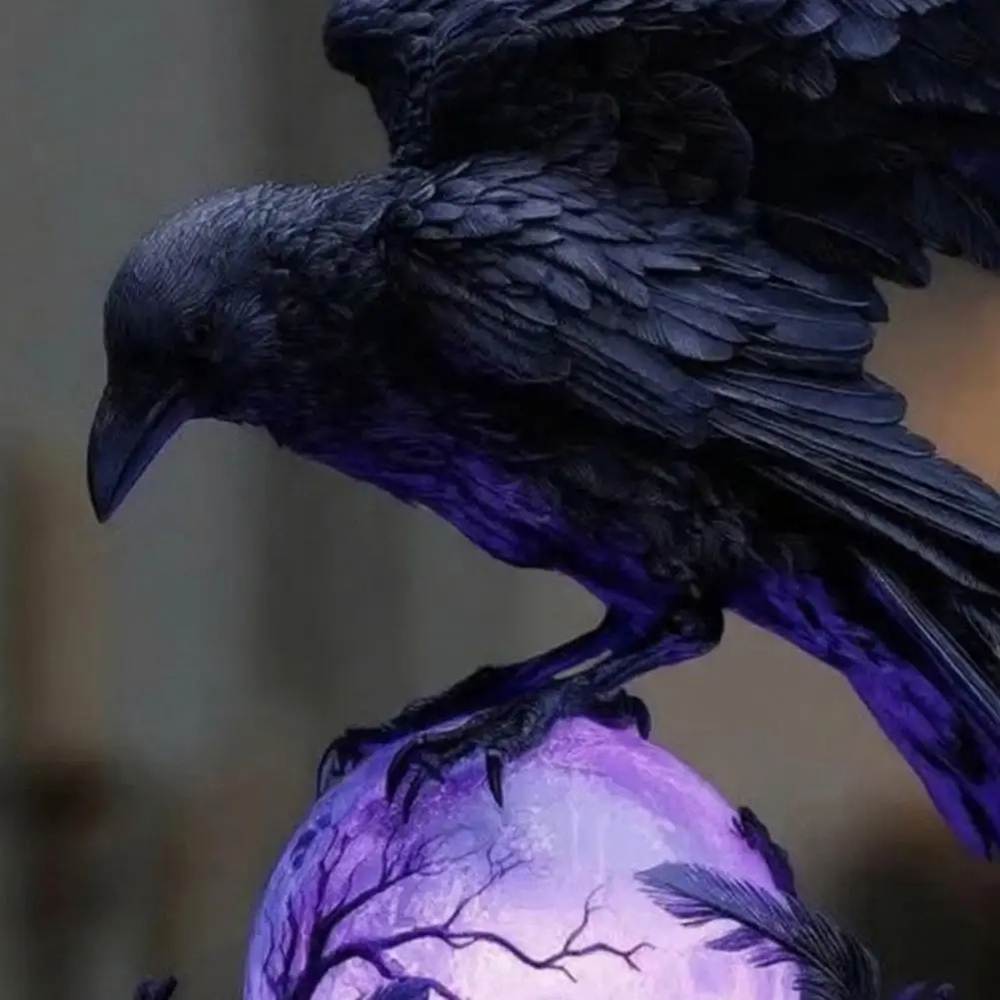 Creative Gothic Raven LED Lamp - Unique Lighting Decor 评论和价格