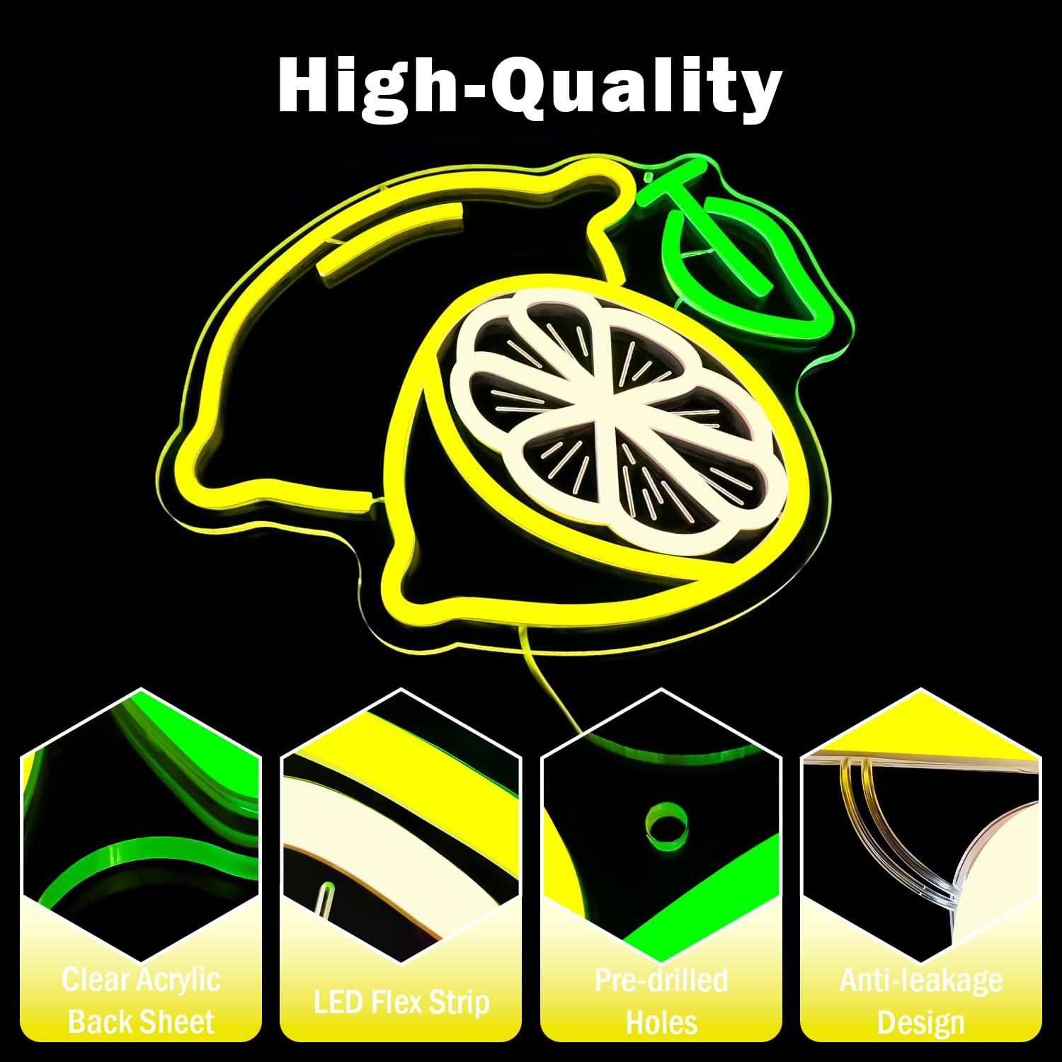 Lemon Neon Sign Dimmable LED L - Kitchen Decor Lighting 评论和价格