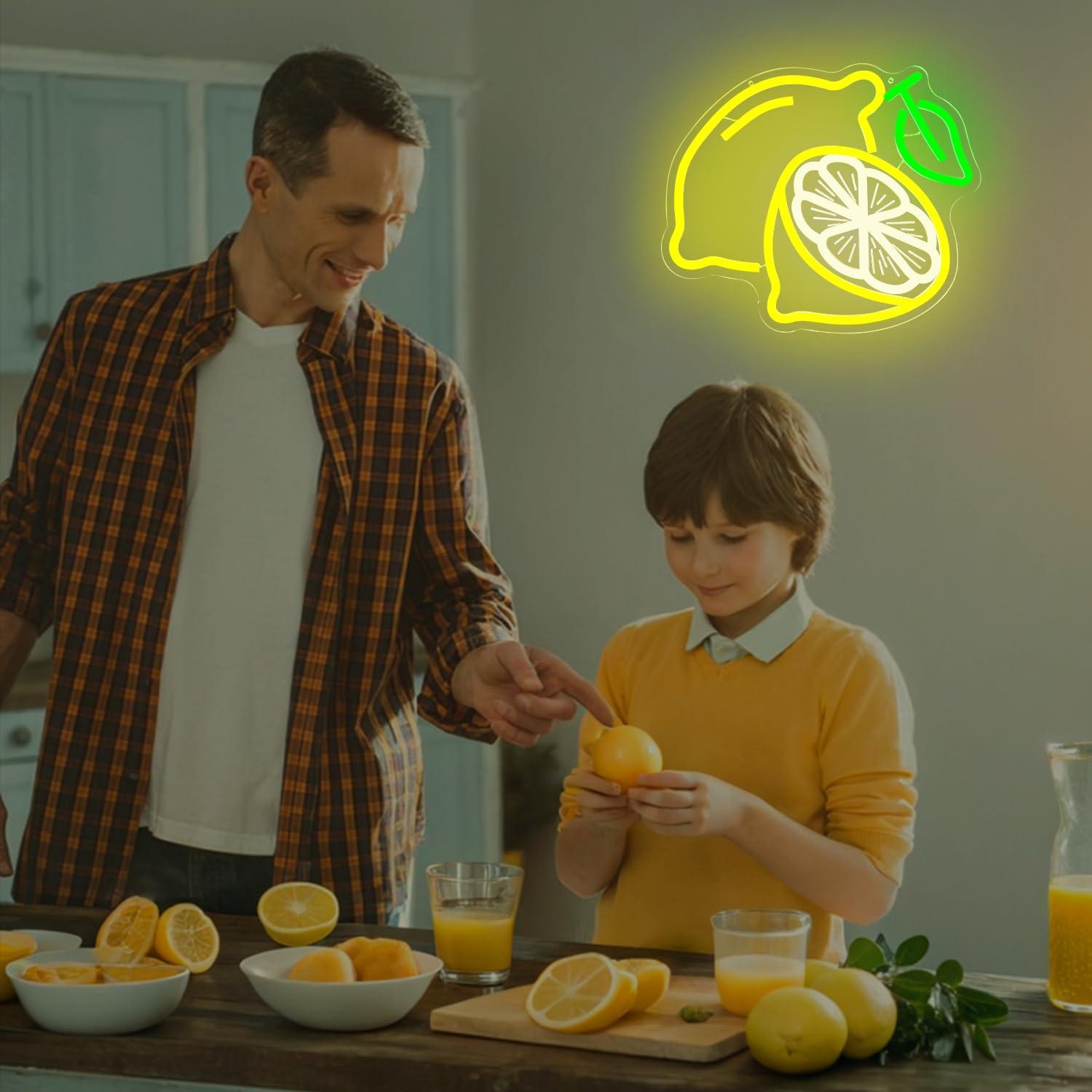 Lemon Neon Sign Dimmable LED L - Kitchen Decor Lighting 评论和价格