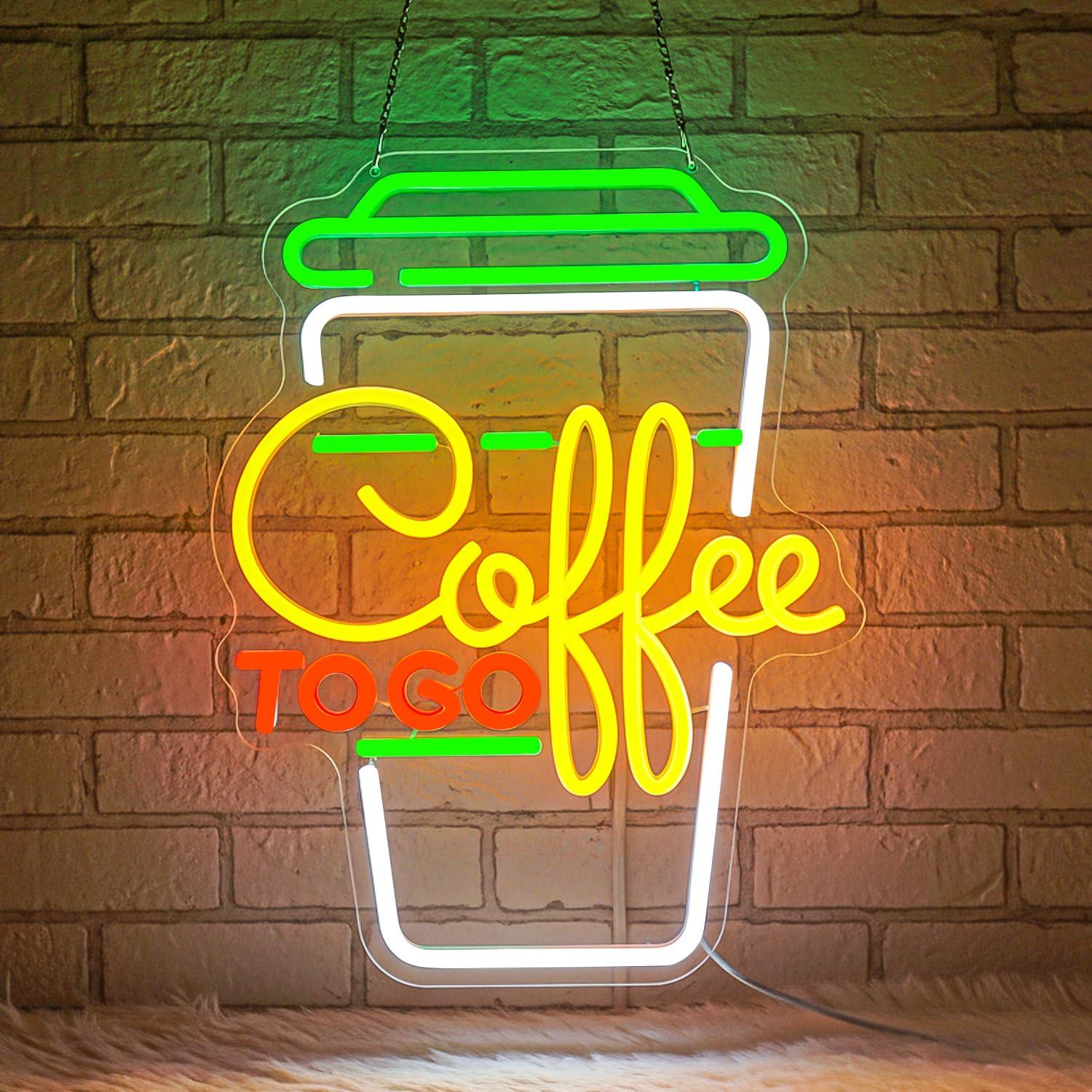 Coffee Neon Sign USB Dimmable  - Kitchen Decor Lighting 评论和价格