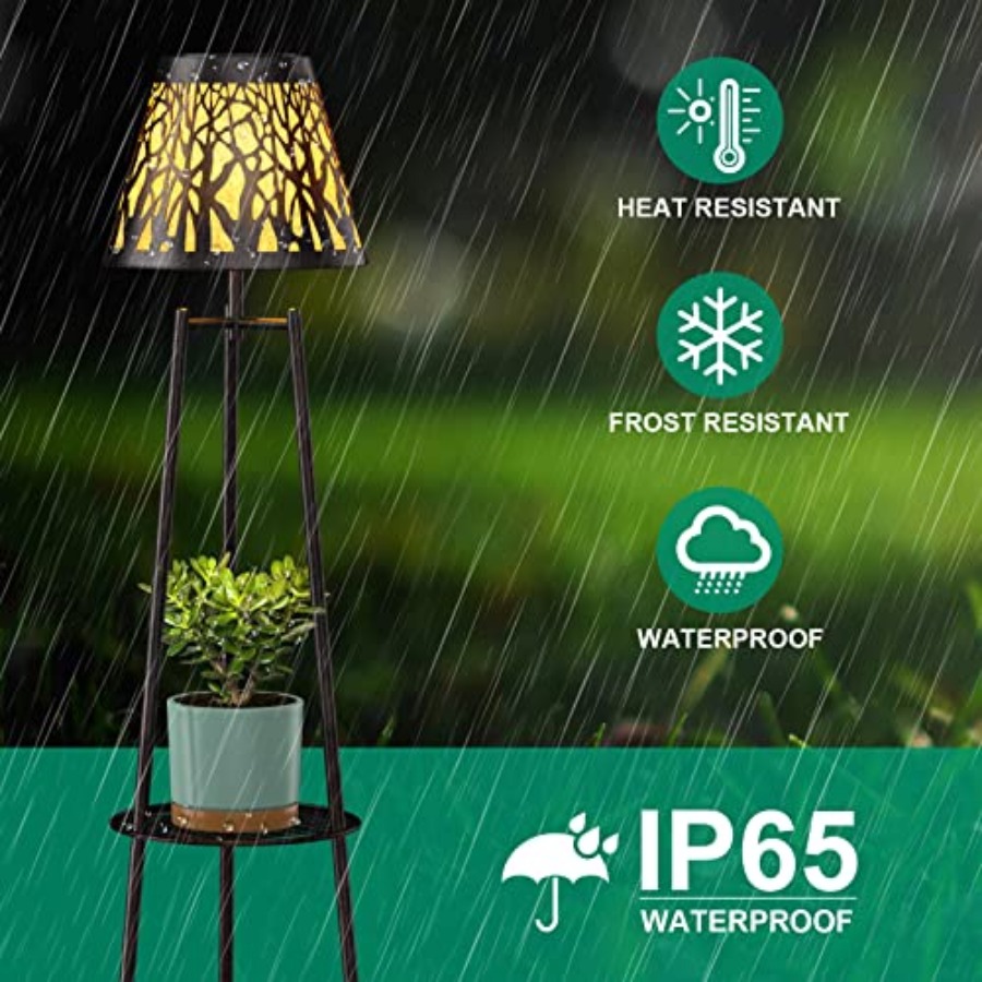 2 Pack Outdoor Solar Floor Lam - Lighting Decoration Outdoor 评论和价格