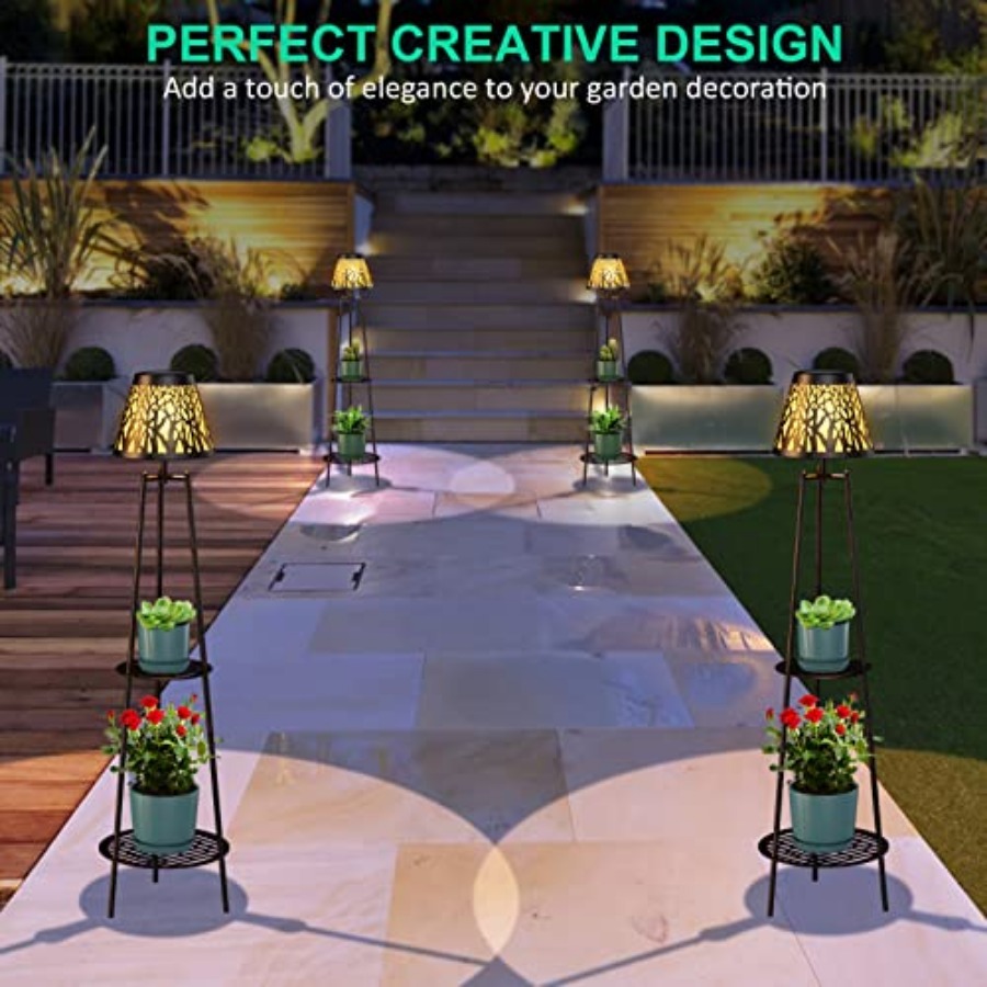 2 Pack Outdoor Solar Floor Lam - Lighting Decoration Outdoor 评论和价格