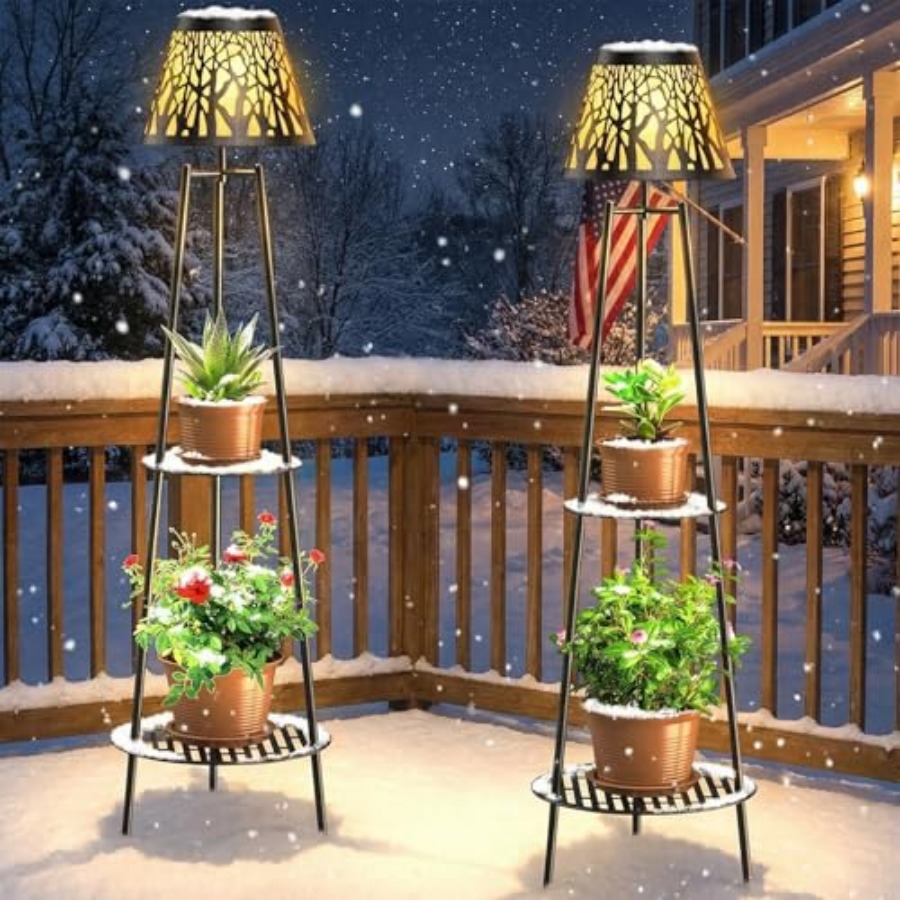 2 Pack Outdoor Solar Floor Lam - Lighting Decoration Outdoor 评论和价格