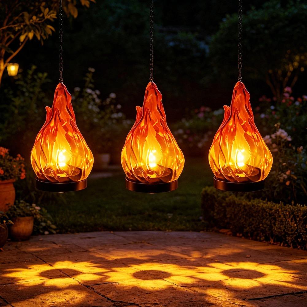 Solar Flame Hanging Lantern Li - Lighting Decoration Outdoor 评论和价格