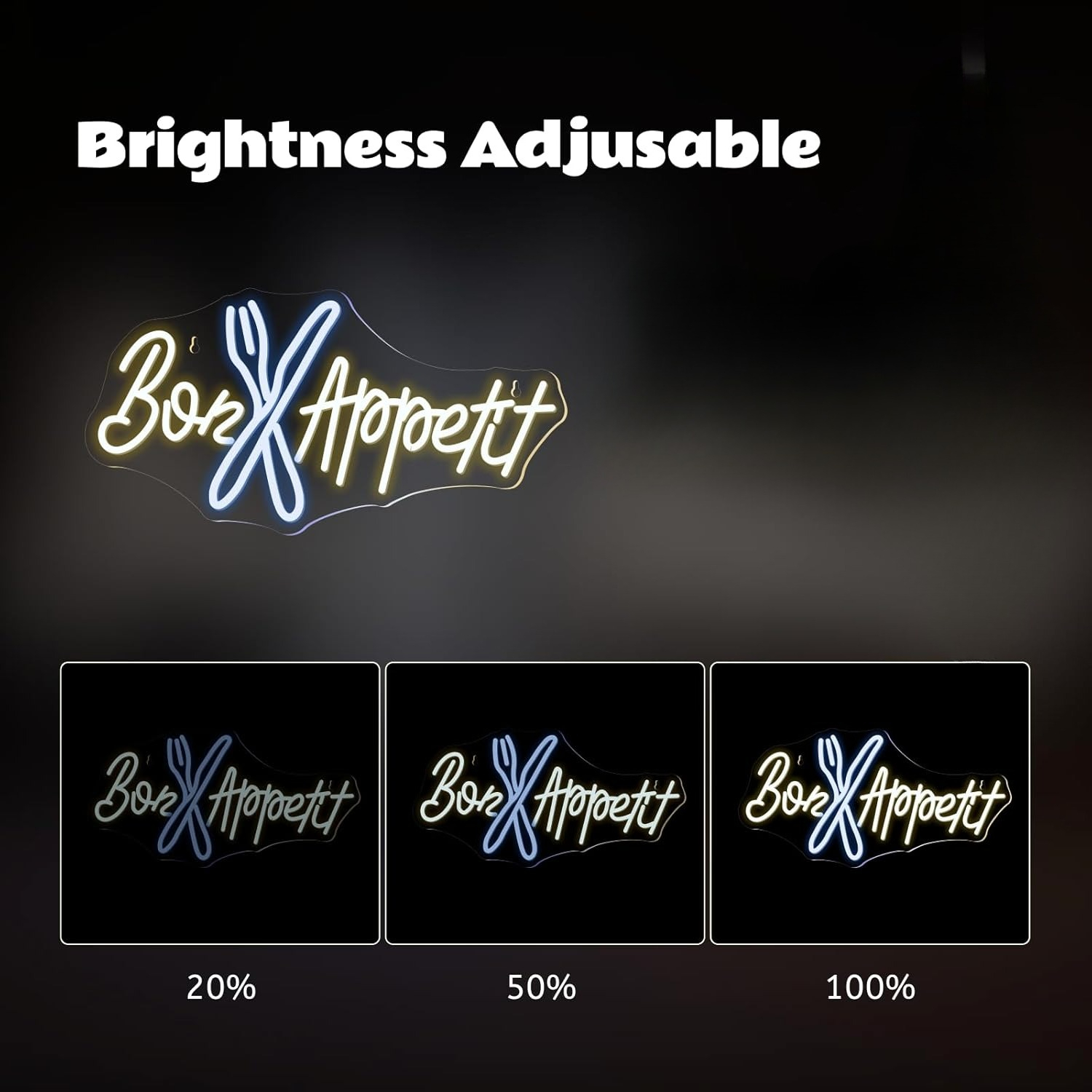 Bon Appétit Neon Sign Good App - Lighting Home Decor Ideas 评论和价格