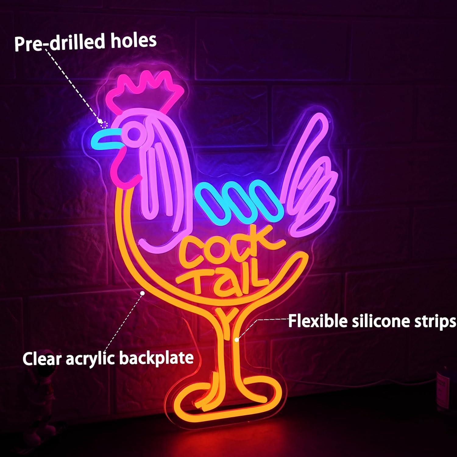 Cocktail Neon Sign USB Dimmabl - Kitchen Decor Lighting 评论和价格